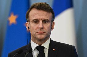 Macron And Tusk Discuss Ukraine And EU Presidency