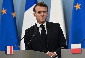 Macron And Tusk Discuss Ukraine And EU Presidency