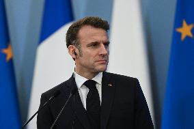 Macron And Tusk Discuss Ukraine And EU Presidency