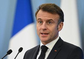 Macron And Tusk Discuss Ukraine And EU Presidency