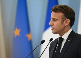 Macron And Tusk Discuss Ukraine And EU Presidency