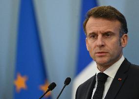 Macron And Tusk Discuss Ukraine And EU Presidency