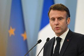 Macron And Tusk Discuss Ukraine And EU Presidency