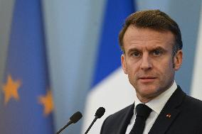 Macron And Tusk Discuss Ukraine And EU Presidency