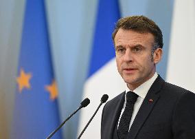 Macron And Tusk Discuss Ukraine And EU Presidency