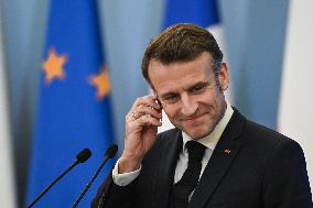 Macron And Tusk Discuss Ukraine And EU Presidency