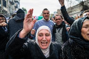 Mourners Gather For Activist Mazen Al-Hamada Funeral - Damascus