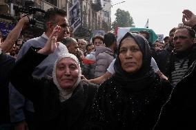 Mourners Gather For Activist Mazen Al-Hamada Funeral - Damascus