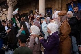 Mourners Gather For Activist Mazen Al-Hamada Funeral - Damascus