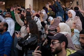 Mourners Gather For Activist Mazen Al-Hamada Funeral - Damascus