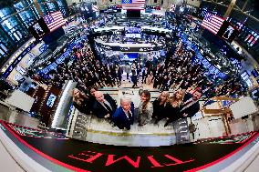 Trump Rings The NYSE Opening Bell - NYC