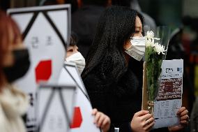 Press Conference Urging Ruling People Power Party To Support Impeachment Vote In Seoul