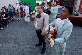 Mariachis Sing To The Virgin Of Guadalupe In Mexico