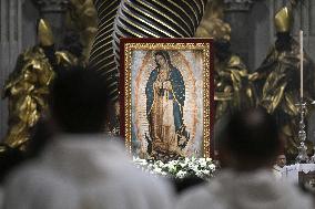 Pope Francis Presides Over The Mass For Our Lady Of Guadalupe - Vatican