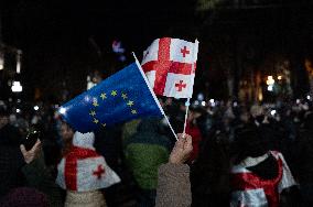 Protest Continues In Georgia For The 13th Night