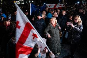 Protest Continues In Georgia For The 13th Night