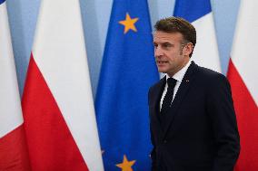 Meeting With The President Of The French Republic Emmanuel Macron In Warsaw