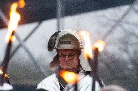 Protest March Against Thyssenkrupp Steel Jobcuts In Duisburg