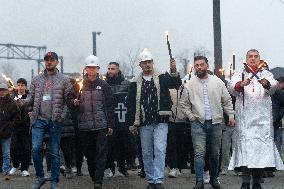 Protest March Against Thyssenkrupp Steel Jobcuts In Duisburg