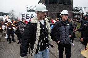 Protest March Against Thyssenkrupp Steel Jobcuts In Duisburg