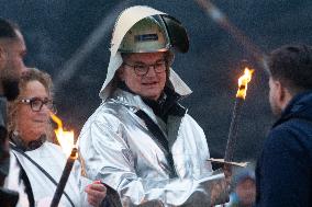 Protest March Against Thyssenkrupp Steel Jobcuts In Duisburg