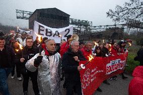 Protest March Against Thyssenkrupp Steel Jobcuts In Duisburg