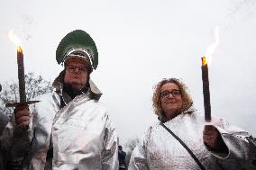 Protest March Against Thyssenkrupp Steel Jobcuts In Duisburg