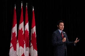 Trudeau Speaks At A Liberal Party Fundraising Event - Richmond