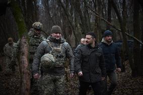 Zelenskyy Visits Fronline Troops - Zaporizhzhia