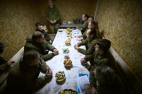 Zelenskyy Visits Fronline Troops - Zaporizhzhia