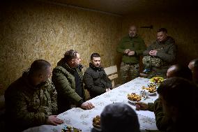 Zelenskyy Visits Fronline Troops - Zaporizhzhia