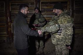 Zelenskyy Visits Fronline Troops - Zaporizhzhia