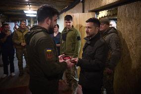 Zelenskyy Visits Fronline Troops - Zaporizhzhia