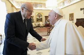 Pope Francis Meets With Najib Mikati - Vatican