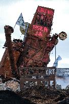 Farmers Protest by Lighting Fires of Anger - France