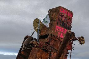 Farmers Protest by Lighting Fires of Anger - France