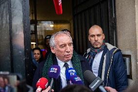 Francois Bayrou At Haut-commissariat Au Plan - Paris