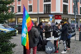 Women In Black Held A Vigil in Munich