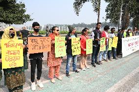 Protest Demanding Urgent Action Plan To Prevent Air Pollution In Dhaka.