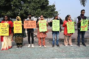 Protest Demanding Urgent Action Plan To Prevent Air Pollution In Dhaka.