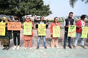 Protest Demanding Urgent Action Plan To Prevent Air Pollution In Dhaka.