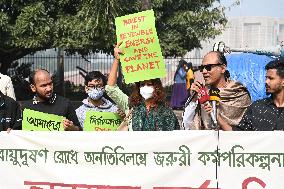 Protest Demanding Urgent Action Plan To Prevent Air Pollution In Dhaka.