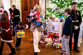 First Lady Jill Biden Hosts Toys For Tots Event At The White House