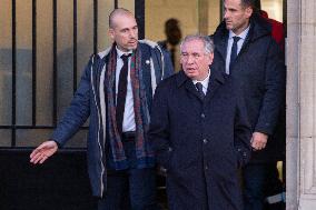 Francois Bayrou Leaves the Haut-Commissariat Au Plan - Paris