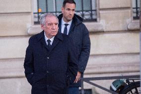 Francois Bayrou Leaves the Haut-Commissariat Au Plan - Paris