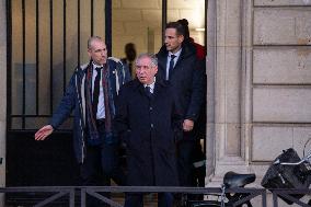 Francois Bayrou Leaves the Haut-Commissariat Au Plan - Paris