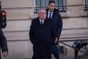 Francois Bayrou Leaves the Haut-Commissariat Au Plan - Paris