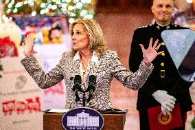 First Lady Jill Biden Hosts Toys For Tots Event At The White House