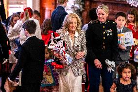 First Lady Jill Biden Hosts Toys For Tots Event At The White House