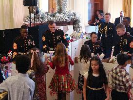 The First Lady Hosts A Toys For Tots Event.